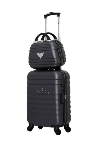 Handbagagetrolley en Beautycase Aurélia-H (S/K) - 55/23 cm - Donkergrijs