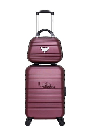 Handbagagetrolley en Beautycase Aurélia-H (S/K) - 55/23 cm - Paars
