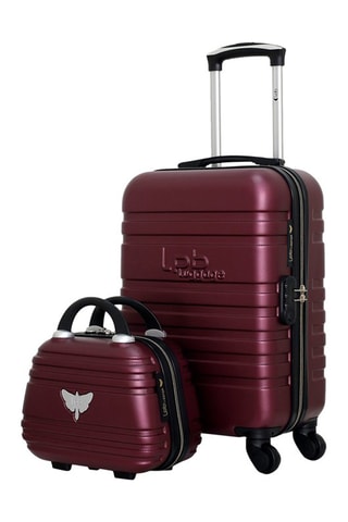 Handbagagetrolley en Beautycase Aurélia-H (S/K) - 55/23 cm - Paars