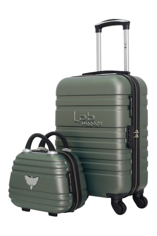 Handbagagetrolley en Beautycase Aurélia-H (S/K) - 50/30 cm - Kaki
