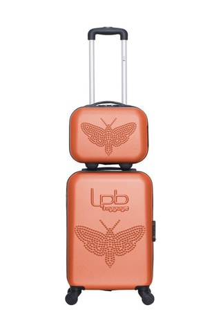Handbagagetrolley en Beautycase Francette-H (S/K) - 50/23 cm - Oranje