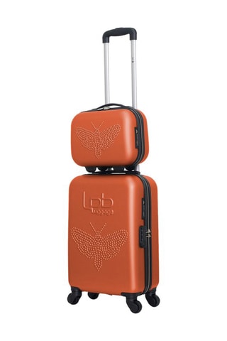Handbagagetrolley en Beautycase Francette-H (S/K) - 50/23 cm - Oranje