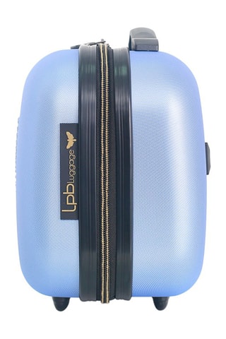 Handbagagetrolley en Beautycase Francette-H (S/K) - 50/23 cm - Blauw
