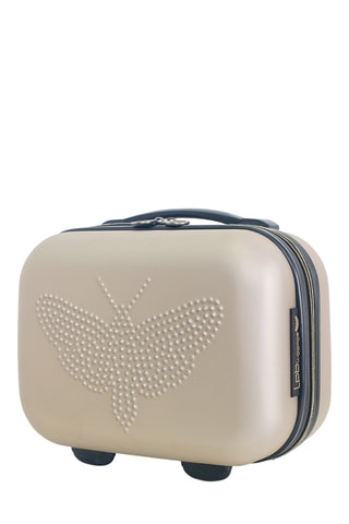 Handbagagetrolley en Beautycase Francette-H (S/K) - 50/21,5 cm - Beige