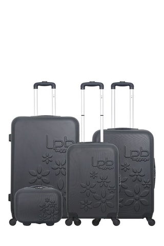 Set van 3 Trolleys met Beautycase Eleonor-C Zwart - Zwart
