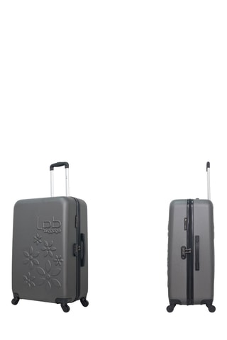 Set van 3 Trolleys met Beautycase Eleonor-C Antraciet - Grijs