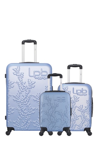 Set van 3 Trolleys Nais - Hemelsblauw - 46 / 55 / 75 cm - Blauw