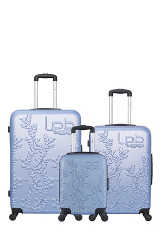 Set van 3 Trolleys Nais - Hemelsblauw - 46 / 65 / 75 cm - Blauw