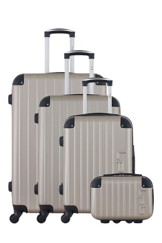 Set van 3 Trolleys en Beautycase Hambourg-c Beige - Beige