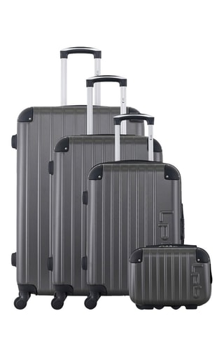 Set van 3 Trolleys en Beautycase Hambourg-c Donkergrijs - Grijs