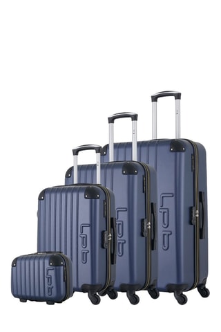 Set van 3 Trolleys en Beautycase Hambourg-c Marineblauw - Blauw