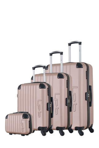 Set van 3 Trolleys en Beautycase Hambourg-c Roségoudkleurig - Roze