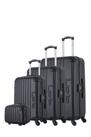 Set van 3 Trolleys en Beautycase Hambourg-c Zwart - Zwart