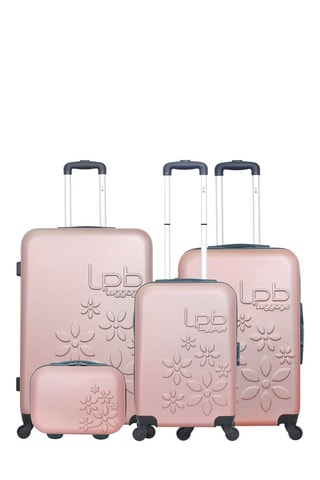 Set van 3 Trolleys met Beautycase Eleonor-C Roségoudkleurig - Goudkleurig