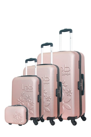 Set van 3 Trolleys met Beautycase Eleonor-C Roségoudkleurig - Goudkleurig