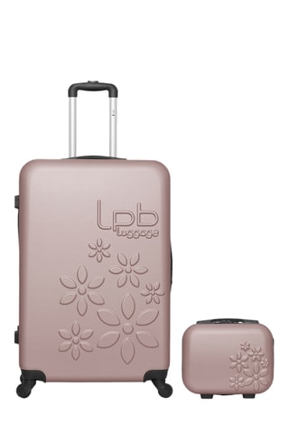 Grote Trolley en Beautycase Eleonor - Roségoudkleurig  - Roségoudkleurig