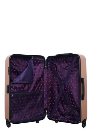 Set van 2 Trolleys en Beautycase Eleonor - Roségoudkleurig - Roségoudkleurig