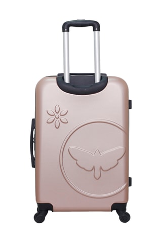 Set van 2 Trolleys en Beautycase Eleonor - Roségoudkleurig - Roségoudkleurig