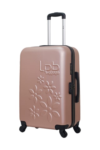 Set van 2 Trolleys en Beautycase Eleonor - Roségoudkleurig - Roségoudkleurig