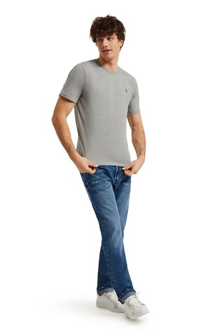 T-shirt Gris clair chiné