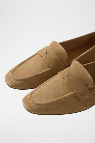 Mocassins en nubuck - Camel
