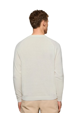 Pull regular en lin - Ecru