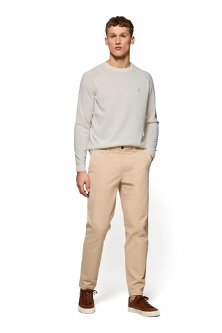Pull regular en lin - Ecru