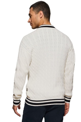Gilet - Ecru et bleu marine