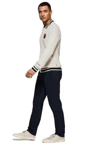Gilet - Ecru et bleu marine