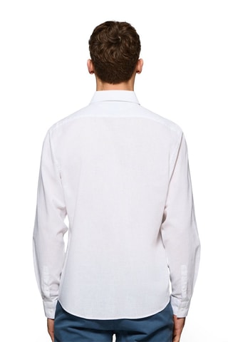 Chemise regular en lin - Blanc