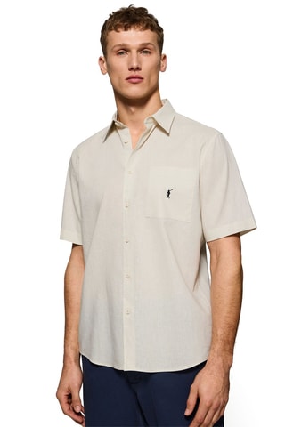 Chemise regular en lin - Beige
