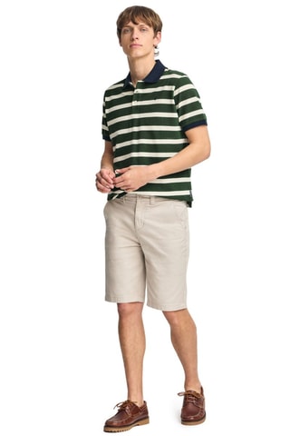 Polo regular - Vert et écru