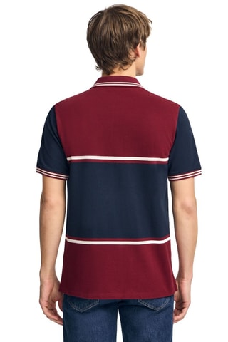 Polo loose - Bordeaux et bleu marine