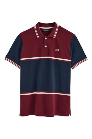 Polo loose - Bordeaux et bleu marine