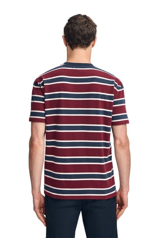 T-shirt regular - Bleu marine et bordeaux
