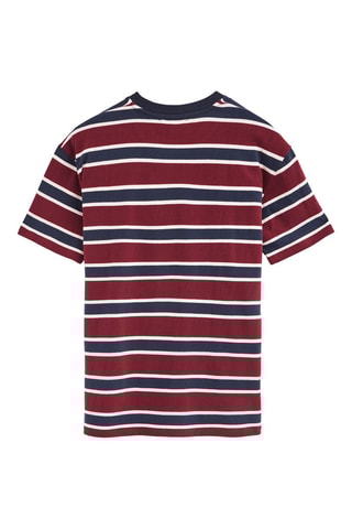 T-shirt regular - Bleu marine et bordeaux