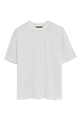 T-shirt regular en lin - Blanc
