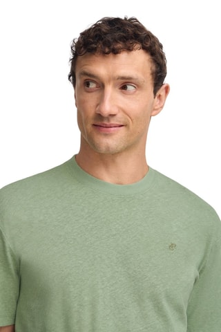T-shirt regular en lin - Vert sauge