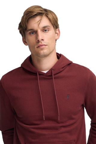 Sweat slim à capuche - Bordeaux