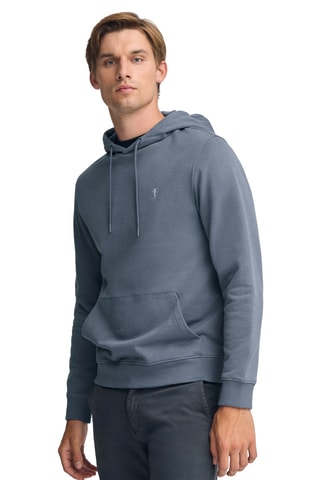 Sweat slim à capuche - Bleu