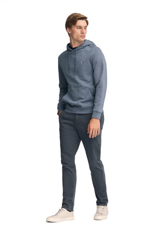 Sweat slim à capuche - Bleu