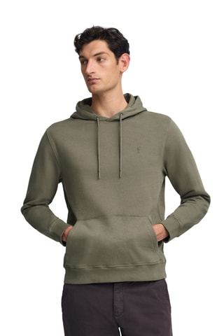 Sweat slim à capuche - Kaki