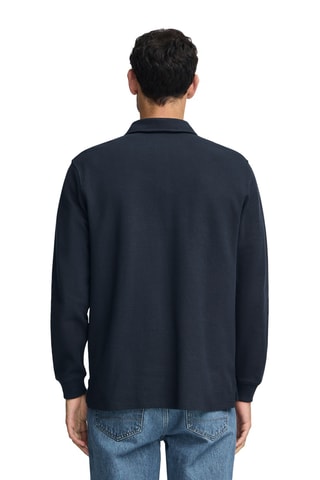 Polo relaxed - Bleu marine