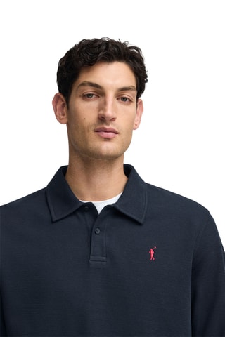 Polo relaxed - Bleu marine