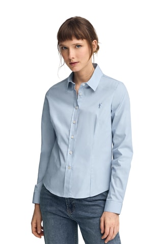 Chemisier slim - Bleu clair