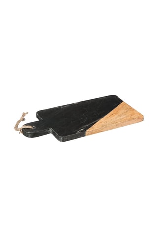 Planche de présentation en marbre et manguier - 30 x 15 cm