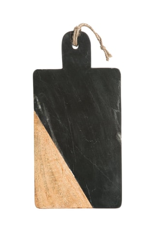 Planche de présentation en marbre et manguier - 30 x 15 cm