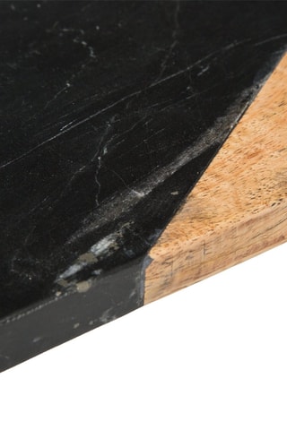 Planche de présentation en marbre et manguier - 30 x 15 cm