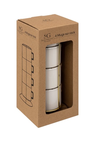 4 mugs empilables en New Bone China - 17 cl