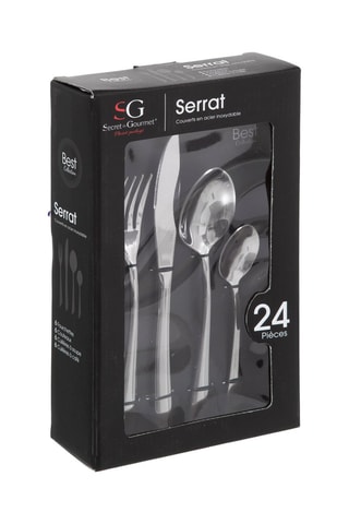 Ménagère en acier inoxydable - 24 pièces